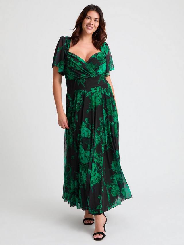 

Kemi Floral Bolero Wrap боди макси-платье Scarlett & Jo, Black/Green