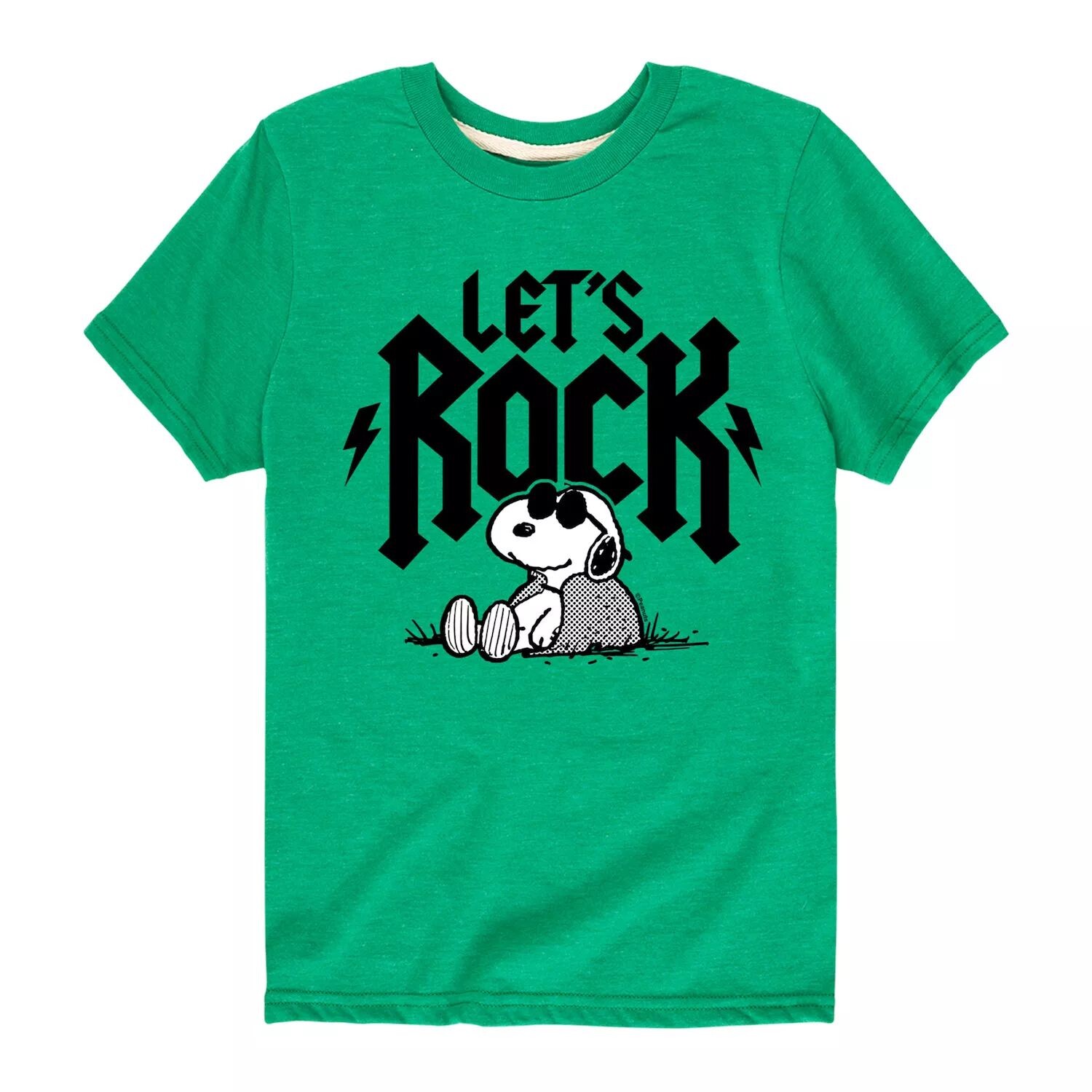 

Футболка Peanuts Snoopy Let's Rock для мальчиков 8–20 лет с рисунком Licensed Character, зеленый