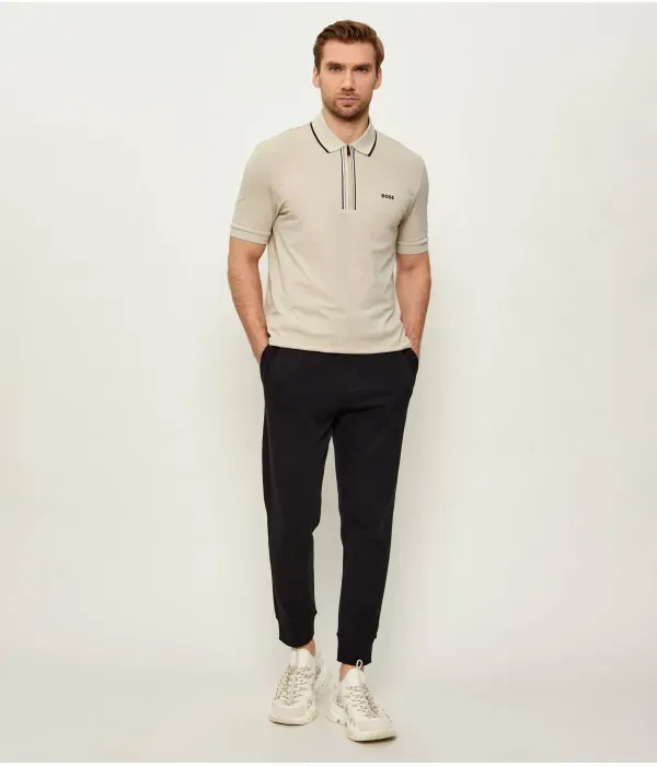 Поло Philix GOC slim fit Boss Green, бежевый — фото 2