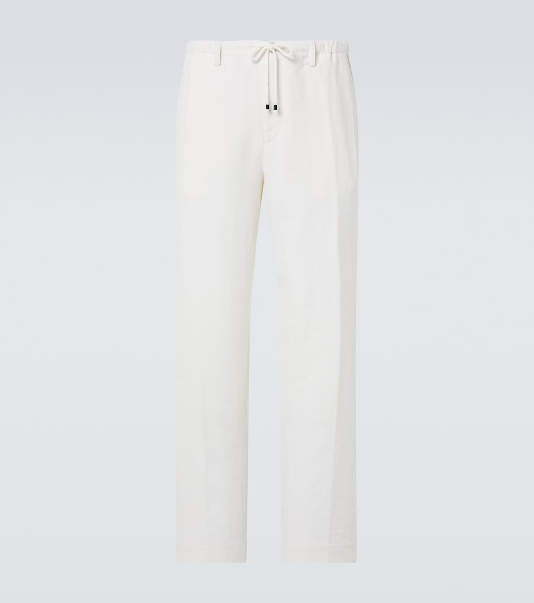 

Брюки из льна, шерсти, шелка и кашемира Dries Van Noten, экрю