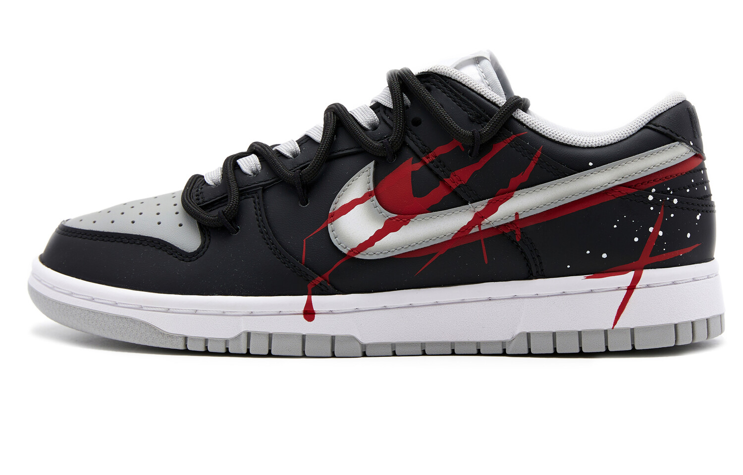 

Кроссовки Nike Dunk Skateboard Shoes Men Low-Top Black Red/Gray