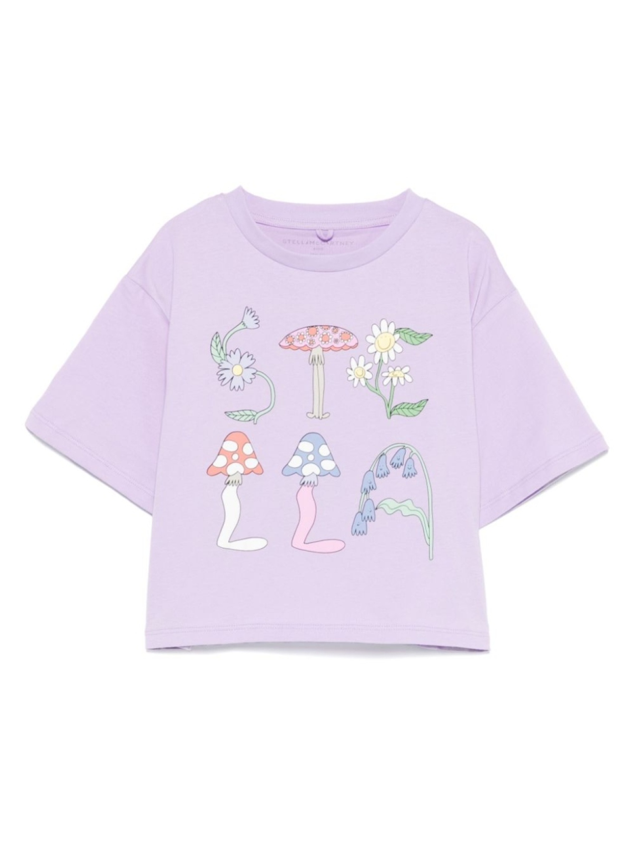 

Футболка с иллюстрацией и принтом Stella McCartney Kids, фиолетовый