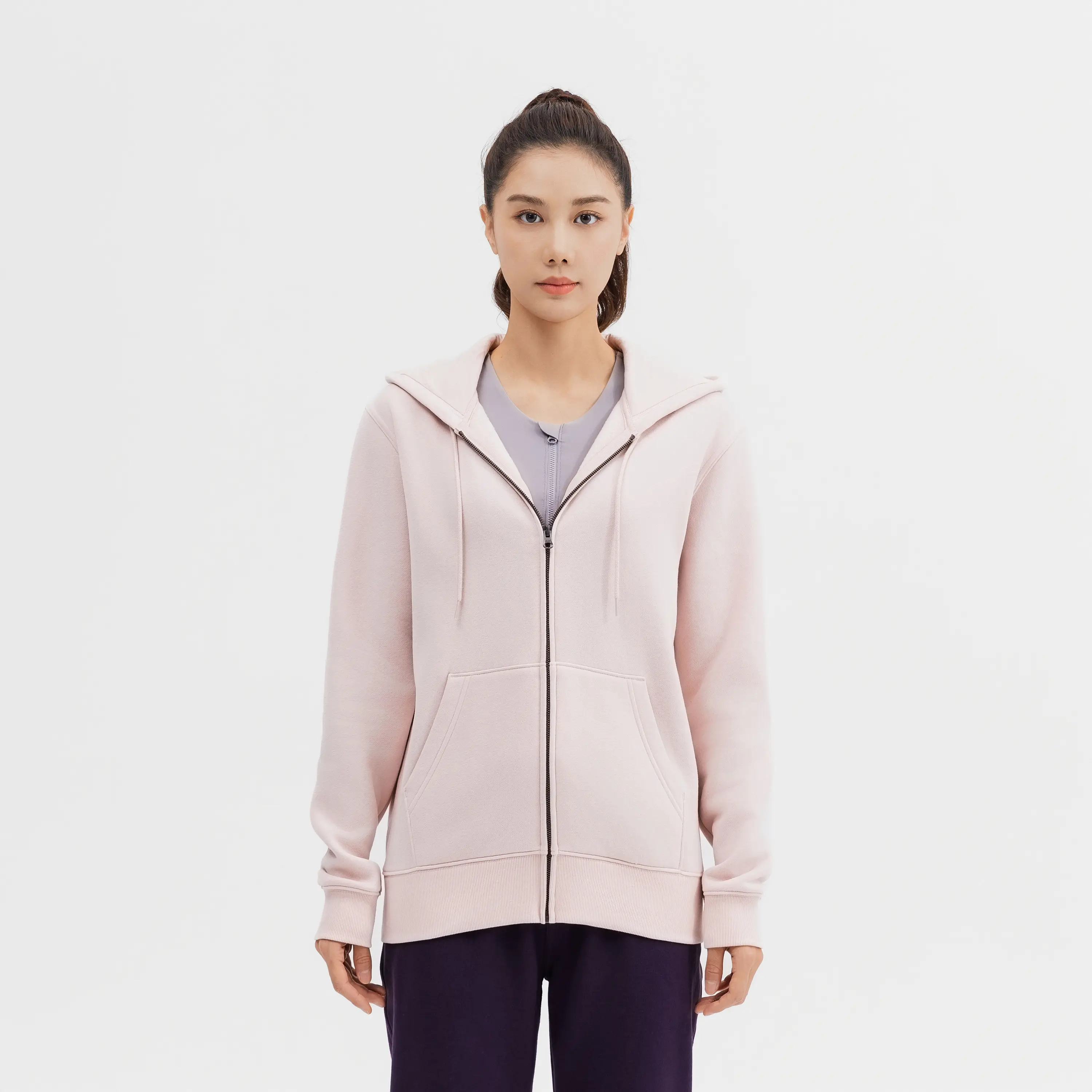 

Женская флисовая спортивная кофта с молнией Domyos