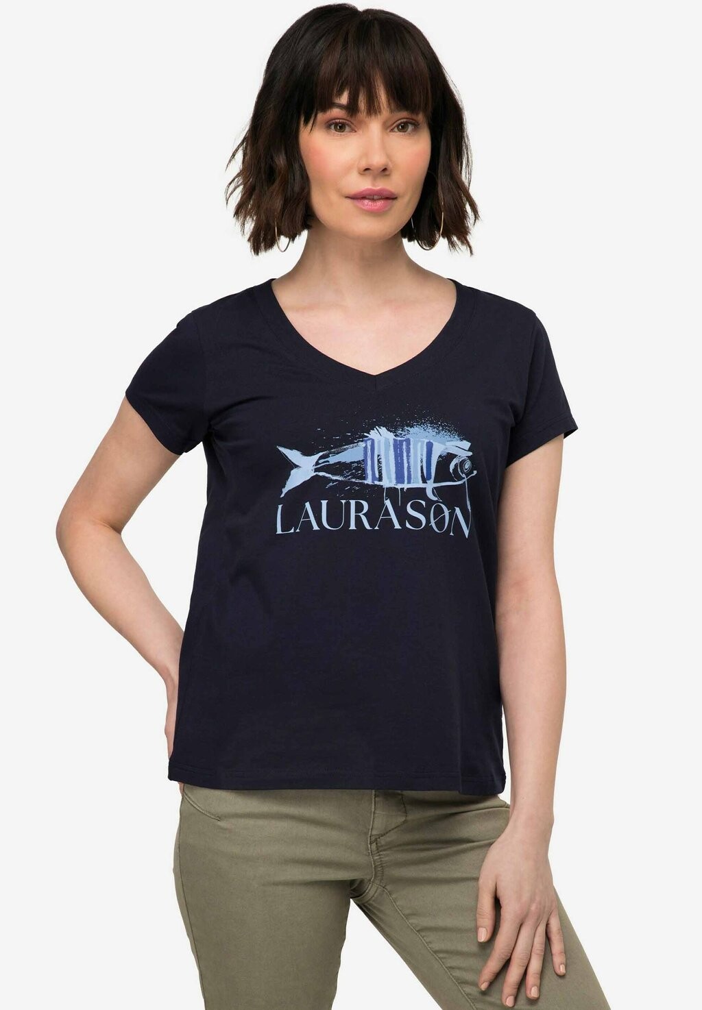 

Футболка с принтом LAURASØN, цвет marine