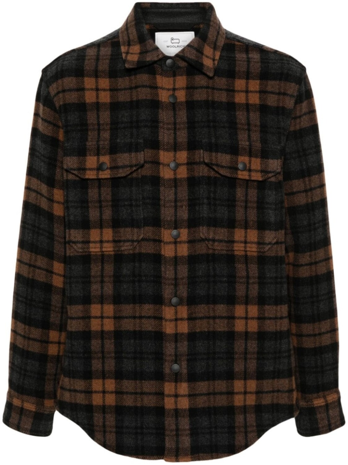 

Woolrich клетчатая куртка-рубашка, коричневый