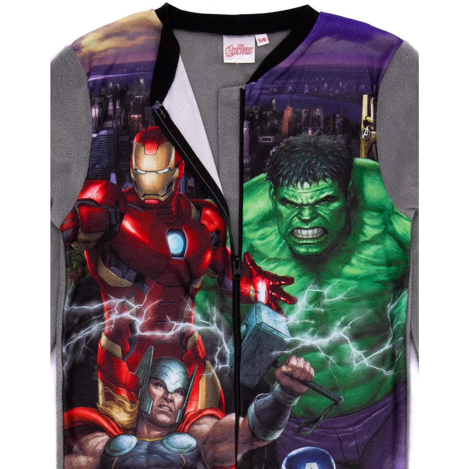 Пижама-комбинезон Marvel Avengers серый, серый — фото 2