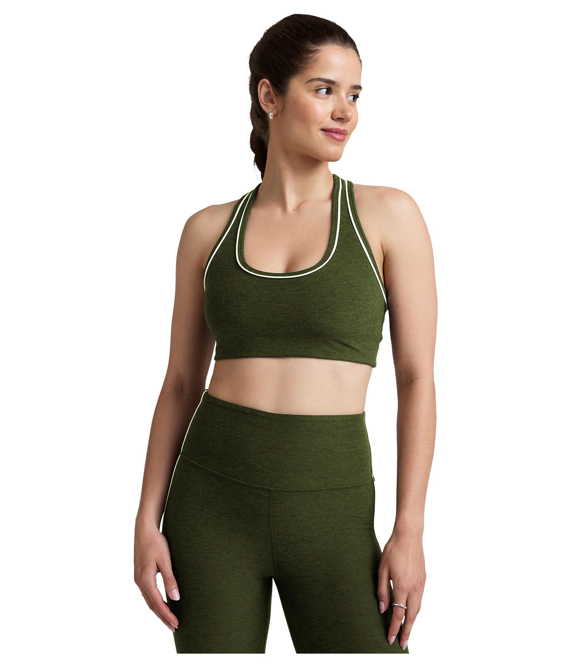 

Бюстгальтер Beyond Yoga Spacedye Ready Bra, цвет Army Green Heather