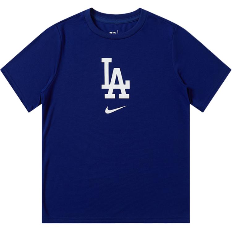 Nike Футболка mlb t shirt синяя для подростков — фото 2