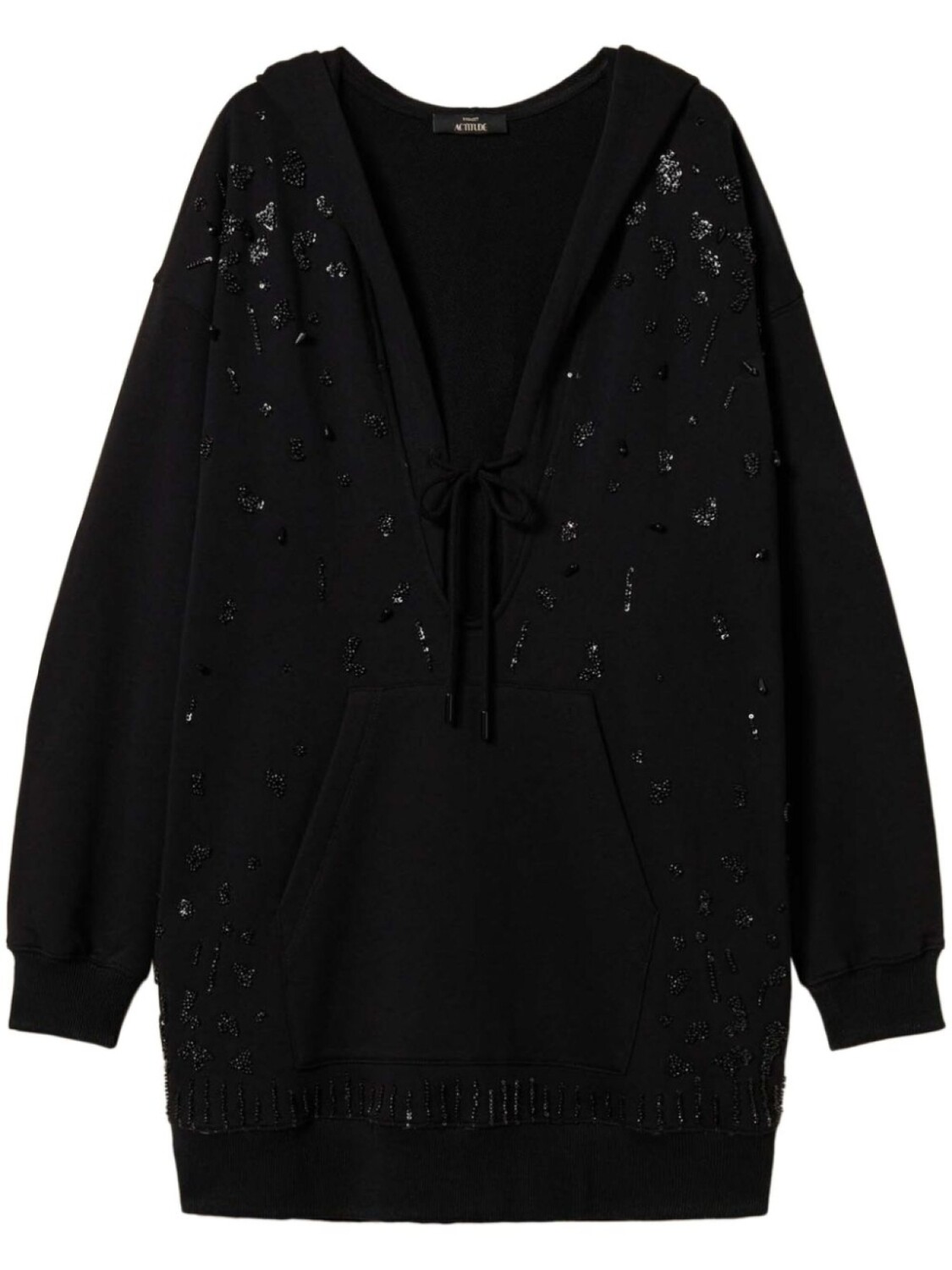 

TWINSET платье мини с вышивкой, черный