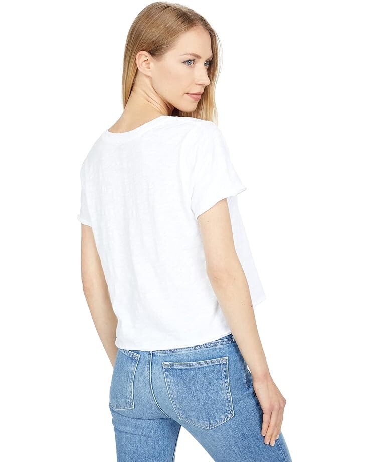 

Футболка bobi Los Angeles Slubbed Jersey V-Neck Boxy Tee, белый