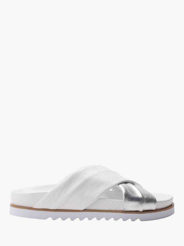 Сандалии Jessa с кожаной стелькой Moda in Pelle, White/Silver