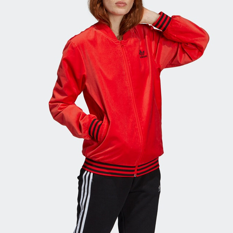 Куртка Vday женская красная Adidas Originals, красный — фото 4