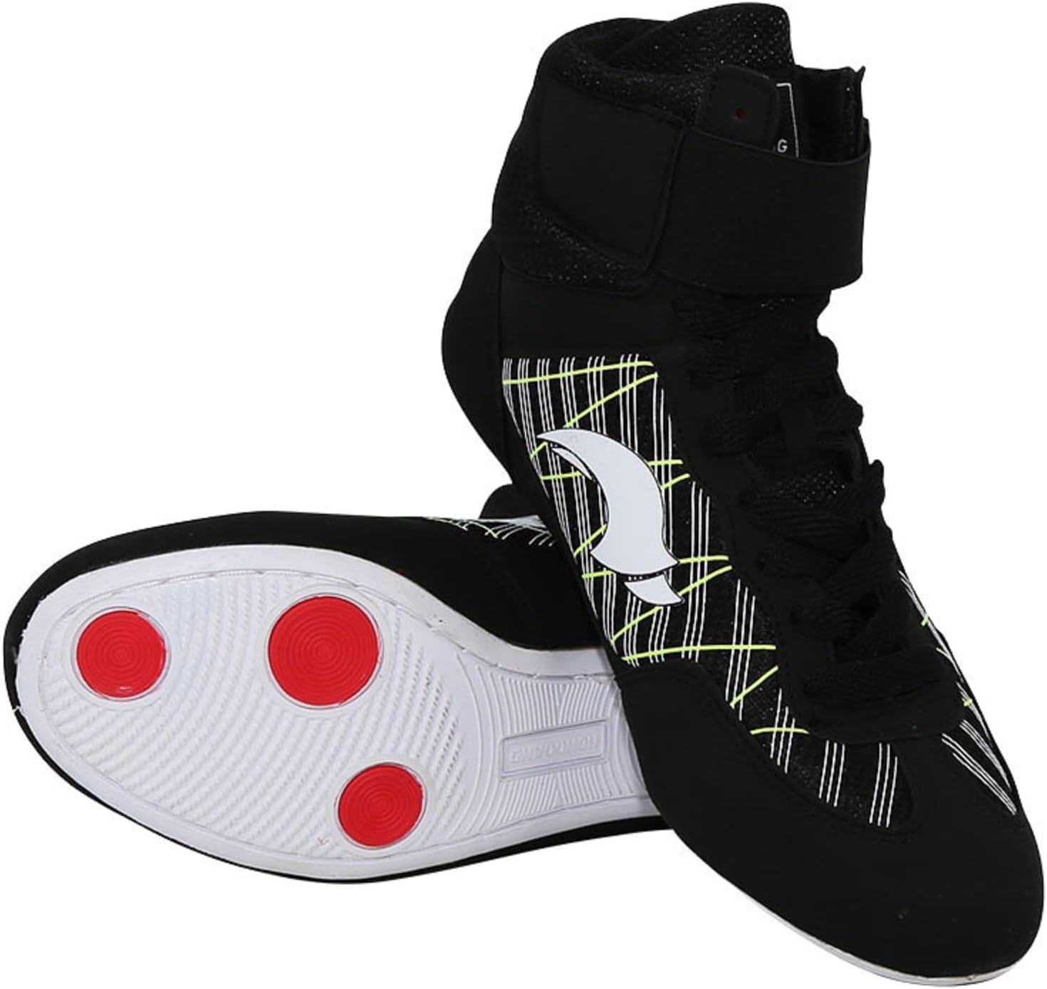 

Детские борцовские кроссовки для мальчиков и девочек, боксерские туфли, высокие борцовские тренировочные кроссовки, обувь для соревнований, фитнес-кроссовки Generic, черный