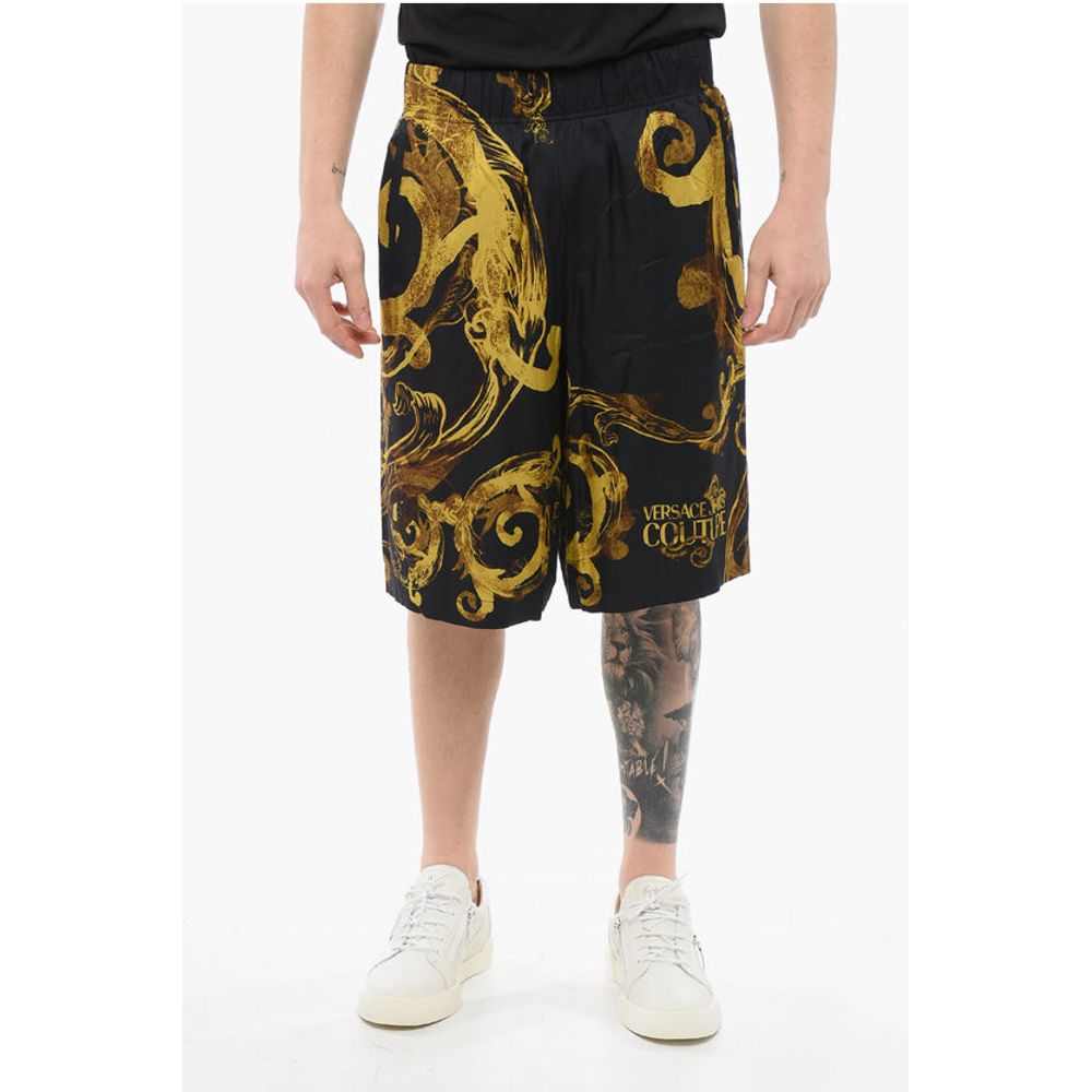 

Шорты из вискозы JEANS COUTURE с узором Barocco WATERCOLOR Versace, Multicolor