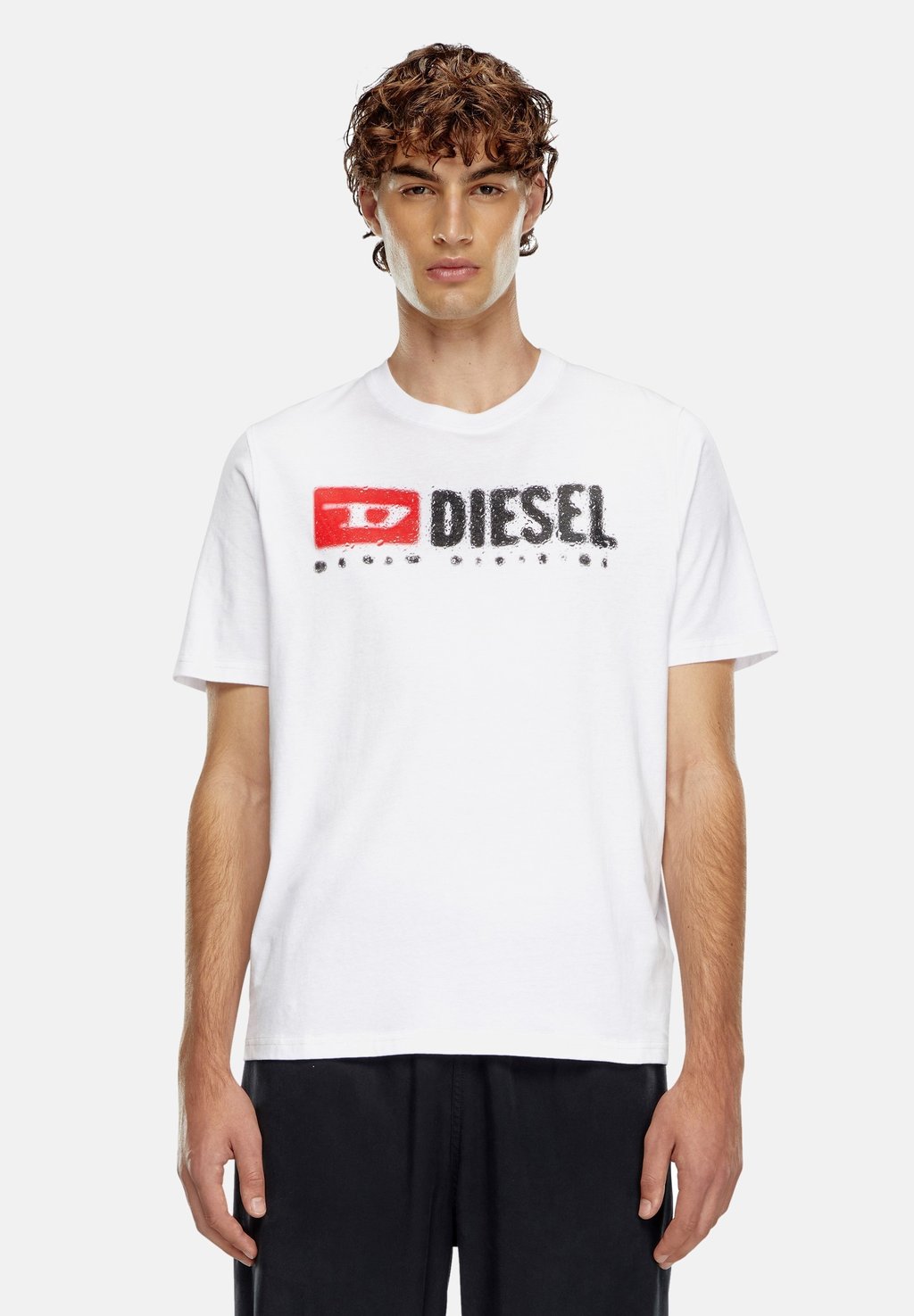 

Футболка с принтом T-ADJUST Diesel, белый