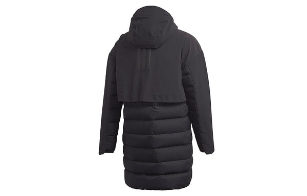 Пуховик adidas Outdoor Casual Sports Windproof Stay Warm hooded down Jacket Black, черный — фото 3