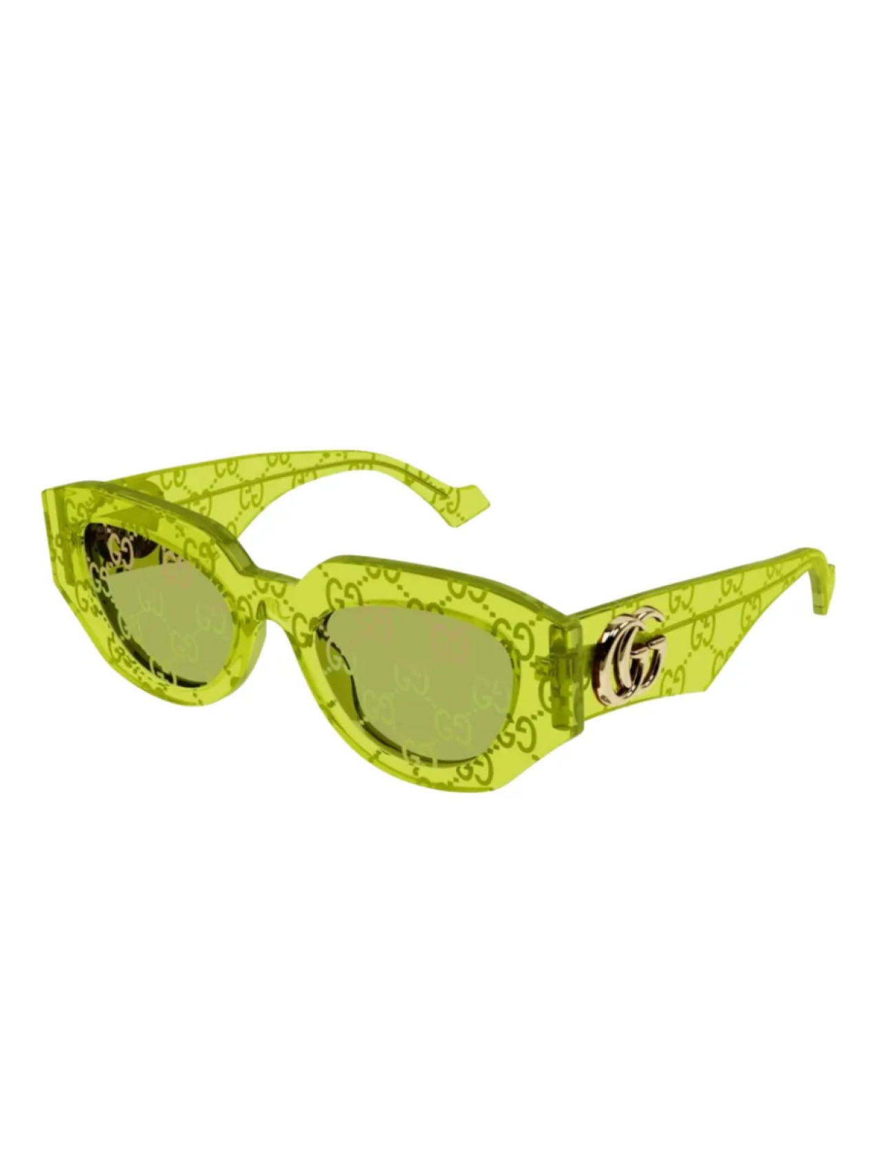 Солнцезащитные очки с двойной G-образной головкой Gucci Eyewear, зеленый — фото 2