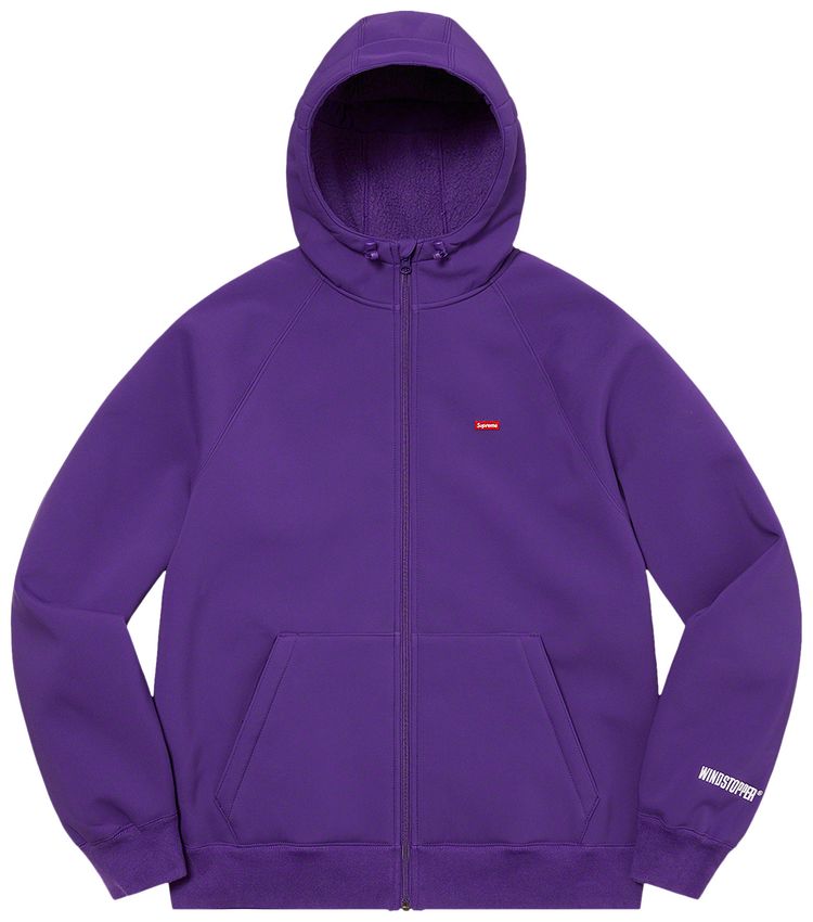 

Толстовка Supreme x WINDSTOPPER Zip Up Hooded Sweatshirt 'Dark Purple', фиолетовый