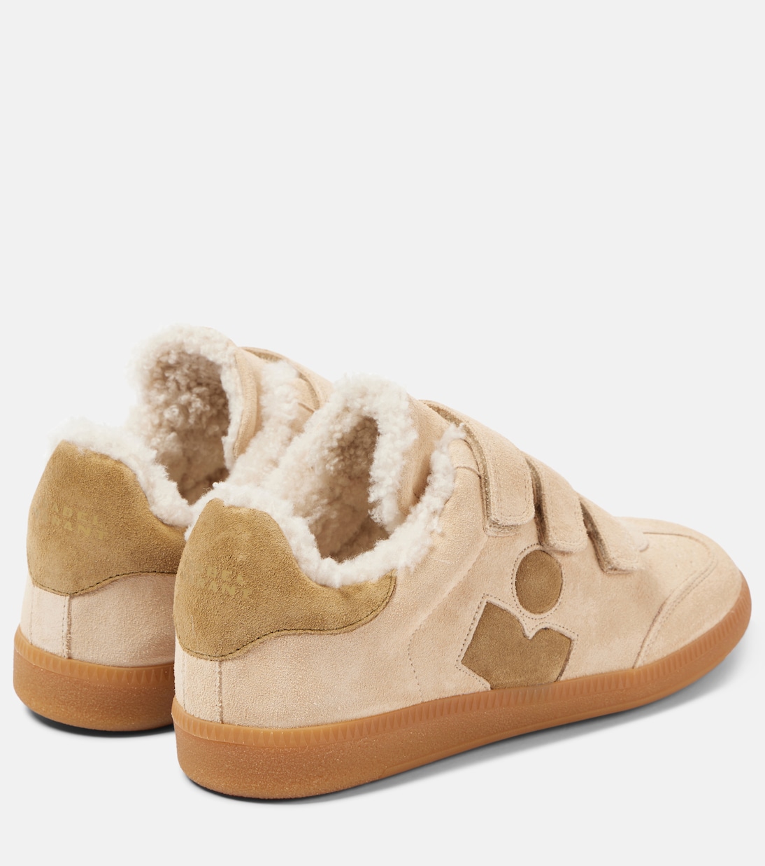 Кожаные кроссовки Beth с отделкой из овчины Isabel Marant, Toffee — фото 2