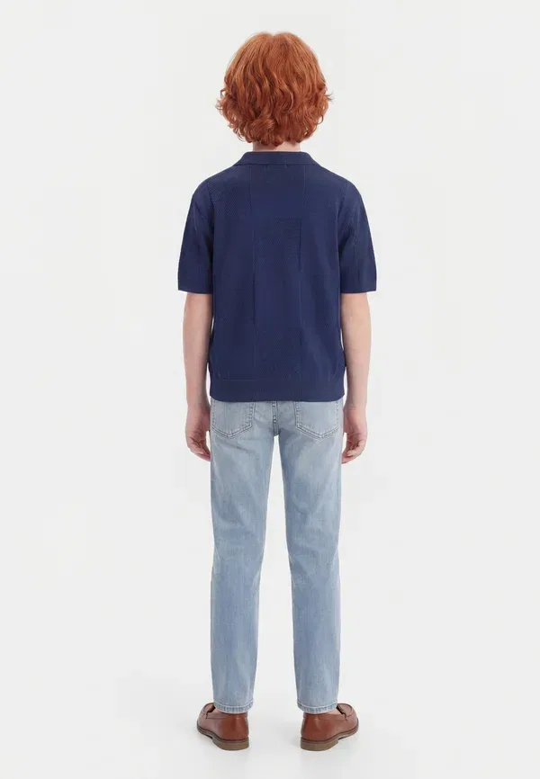 Поло Gap, Ss chkr jhny collar polo, голландский синий — фото 2