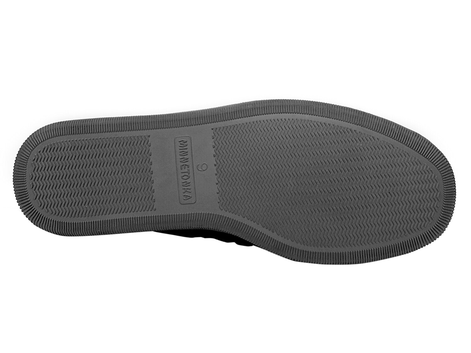 Тапочки-мокасины Minnetonka с ворсовой подкладкой, черный — фото 3