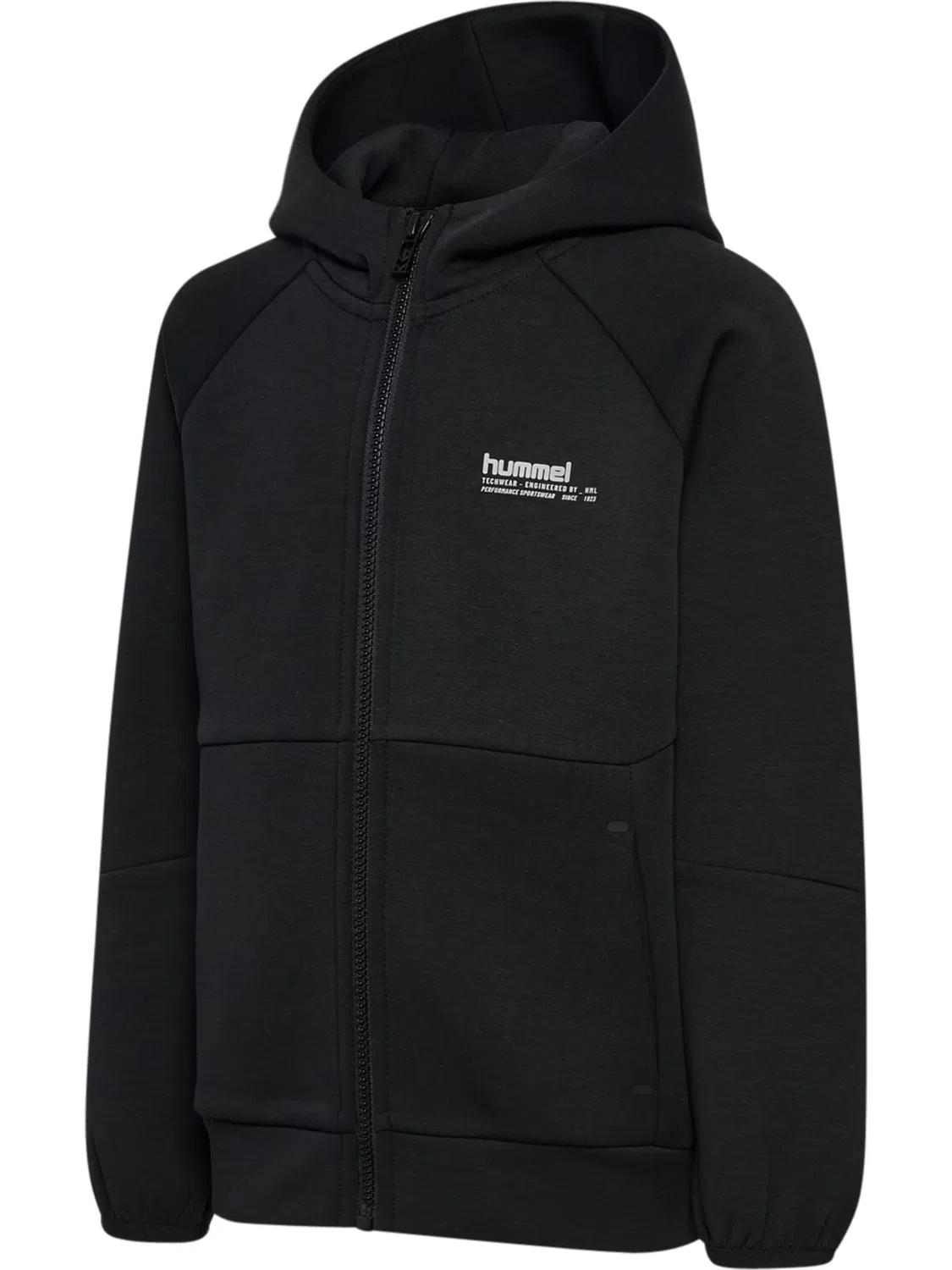 Спортивная толстовка на молнии из технологического флиса. Hummel, Black — фото 3