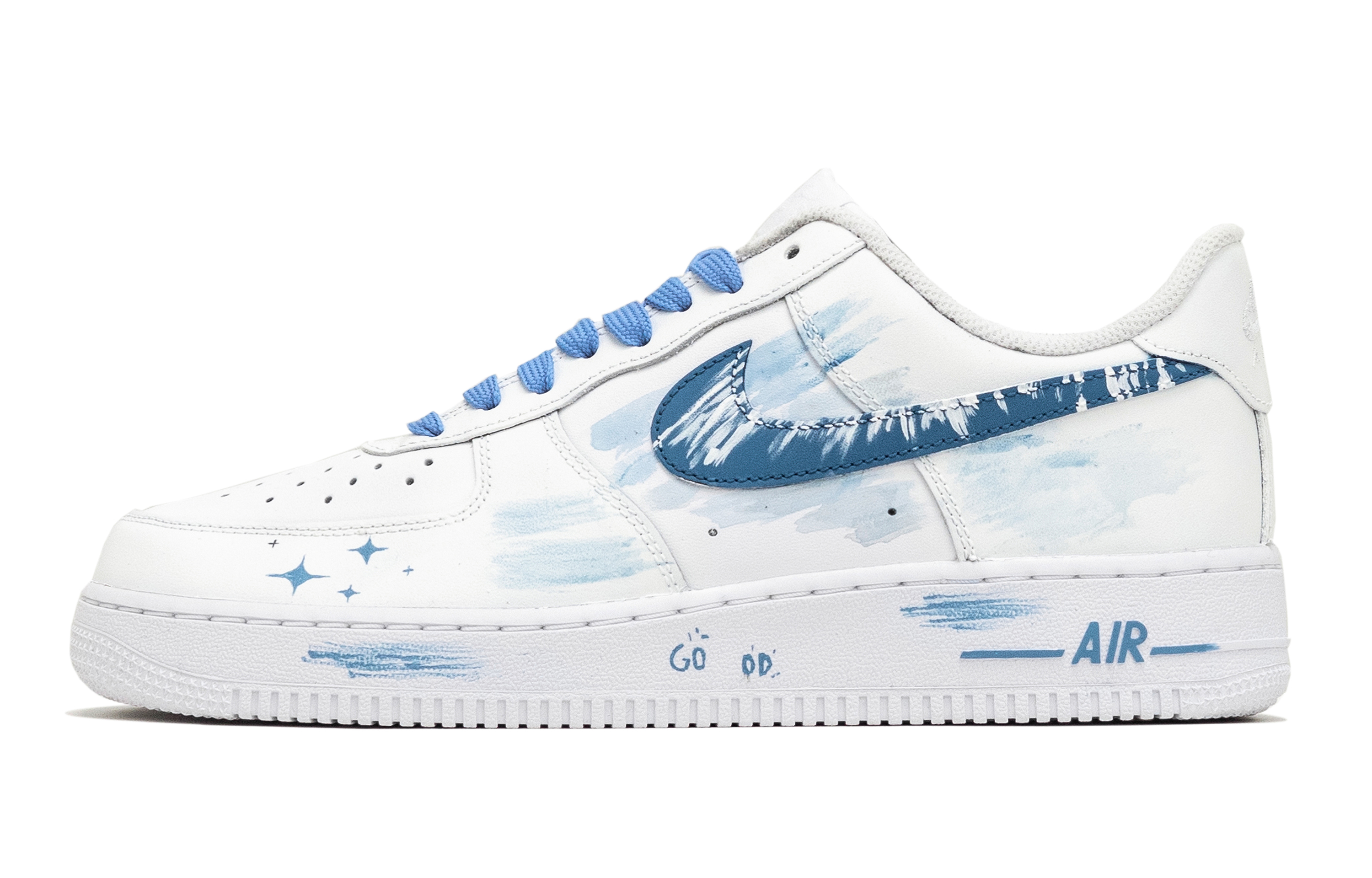

Nike Кроссовки Air Force 1 Blue Memory с переливающимся эффектом износостойкости, низкие, мужские, для скейтбординга, темно-синие