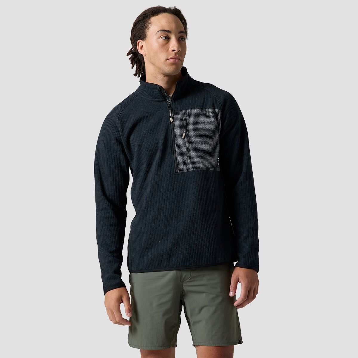 

Флисовый свитер Wander с молнией до половины Backcountry, черный