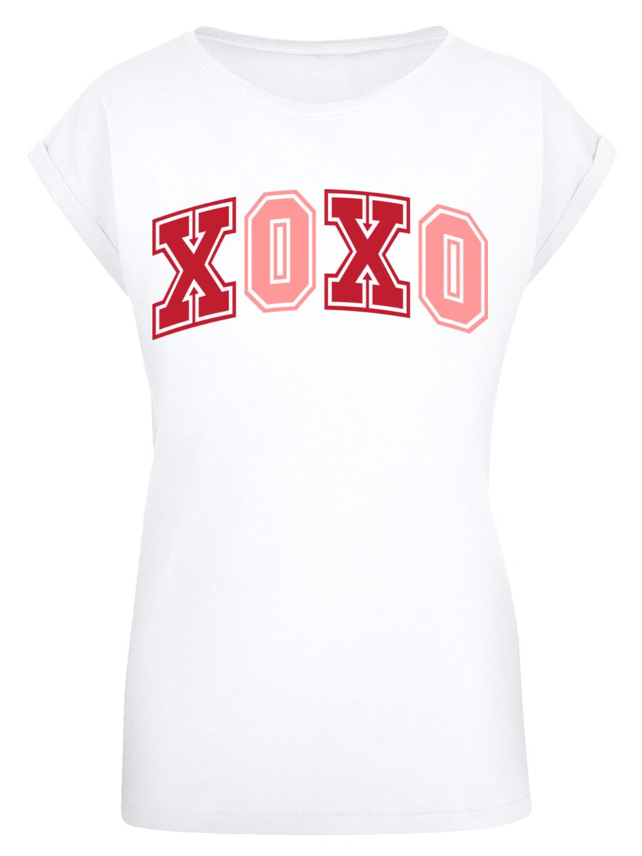 

Рубашка F4NT4STIC Xoxo Varsity College Style Valentinstag, белый