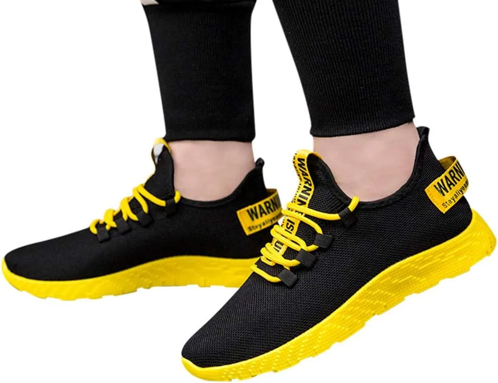 Мужская спортивная обувь, обувь для полетов, обувь для плетения, беговая обувь, обувь для отдыха, туристическая обувь, повседневные кроссовки для мужчин Generisch, желтый — фото 3