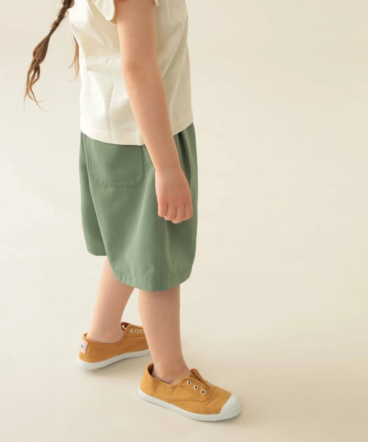Шорты Mainichi GOGO 2025SS (90~140 см) Beams Mini, Olive — фото 4
