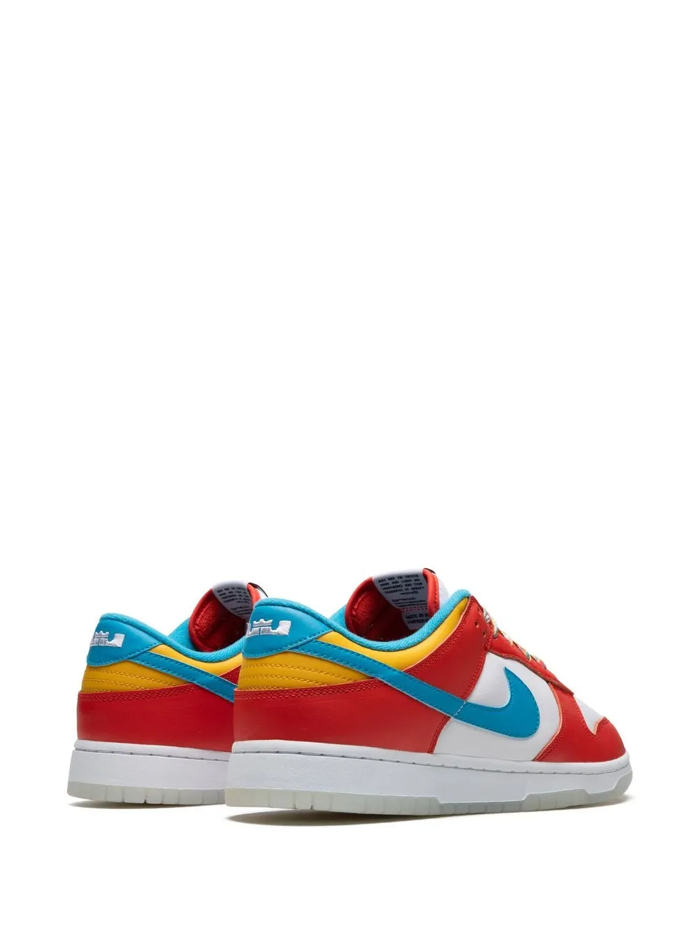 Кроссовки Dunk Low LeBron James - Fruity Pebbles Nike, красный — фото 3