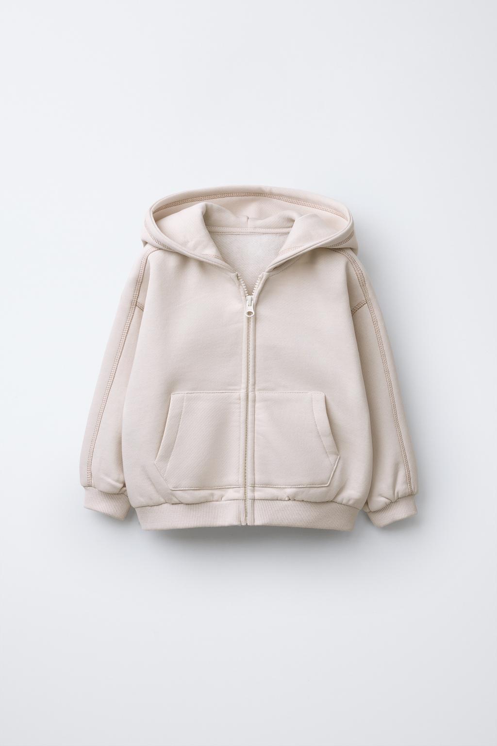 

Базовая куртка с капюшоном ZARA, цвет Stone