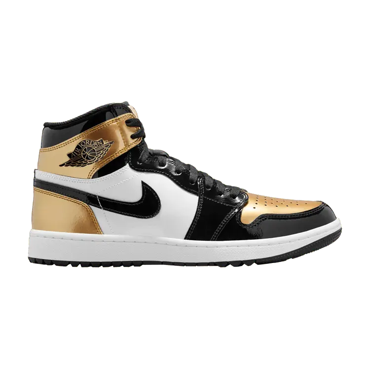 

Кроссовки Air Jordan 1 High Golf Gold Toe, золотой