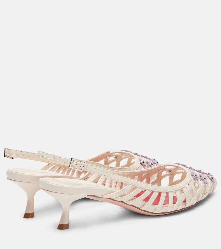 Туфли-лодочки на ремешке из кожи i love Roger Vivier, C019(Cire)+L028(Baby Purple) — фото 2