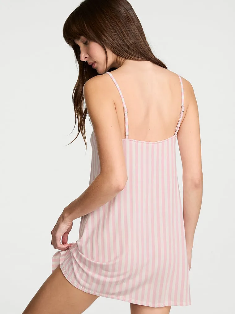 Платье-Комбинация из мягкого модала с вырезом-лодочкой Victoria'S Secret, Pretty Blossom Iconic Stripes — фото 2