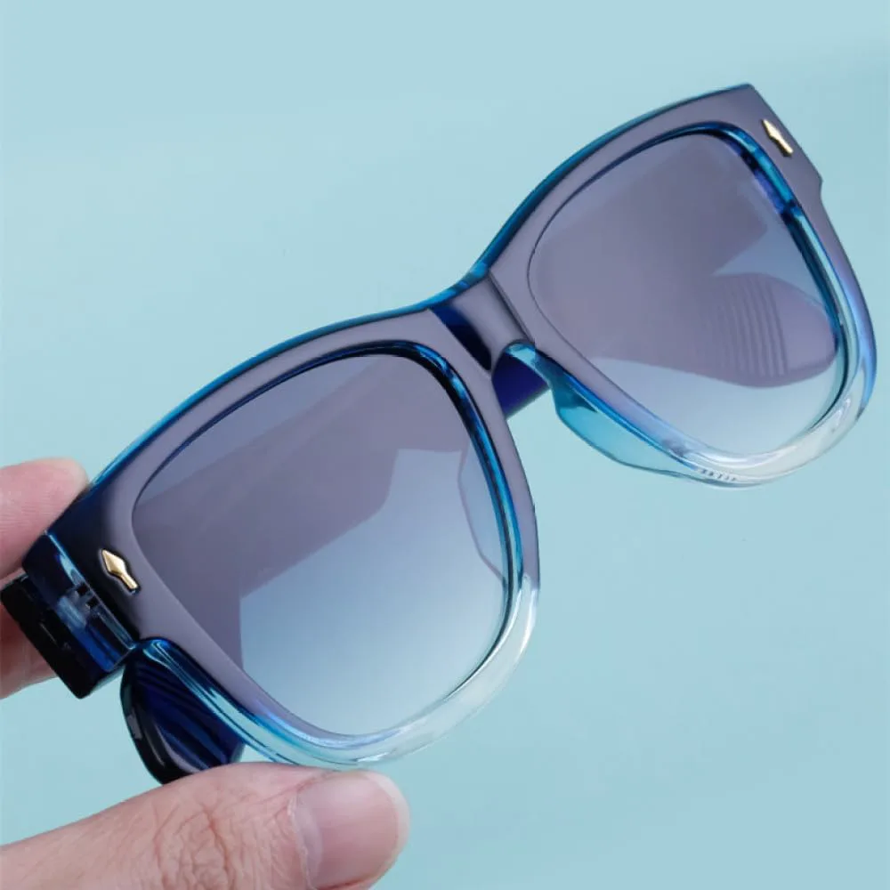 

MUTYNE Модные солнцезащитные очки в крупной оправе для женщин с заклепками, солнцезащитные очки для мужчин, защита от ультрафиолета UV400 для активного отдыха, Black