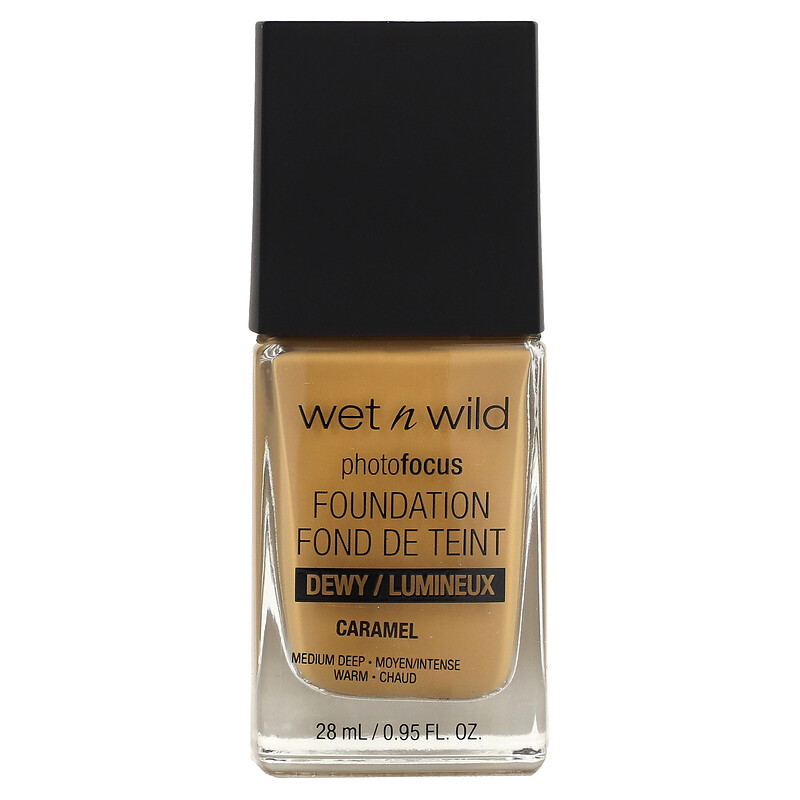 

wet n wild, PhotoFocus Foundation, Dewy, карамель, 28 мл (0,95 жидк. унц.)