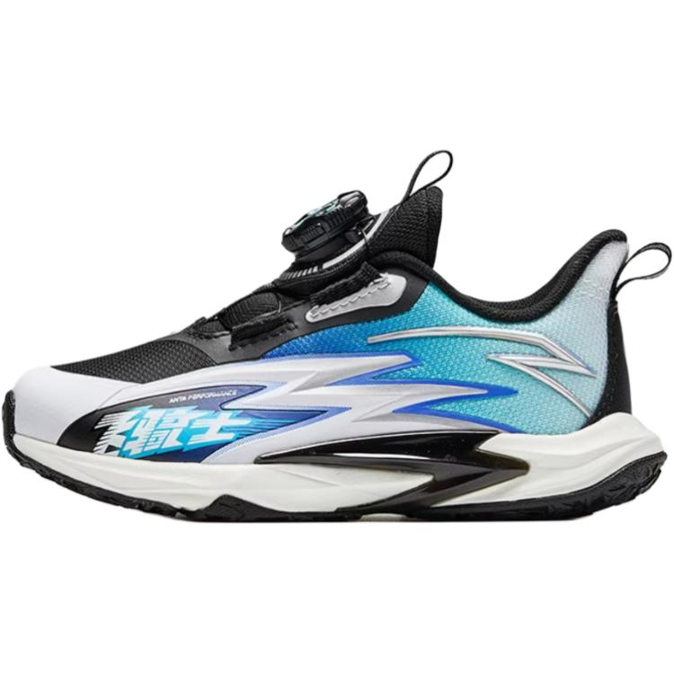 

Скользостойкие износостойкие низкие детские кроссовки Blue для детей 3-7 лет Antakids, черный/Anta белый/Lake синий