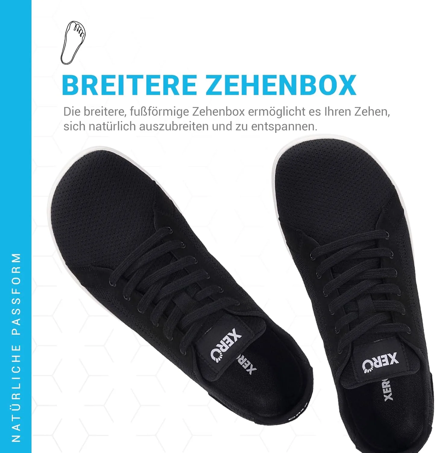 Мужские повседневные кроссовки Xero Shoes Dillon из парусины - легкая, дышащая обувь для мужчин, синий — фото 2