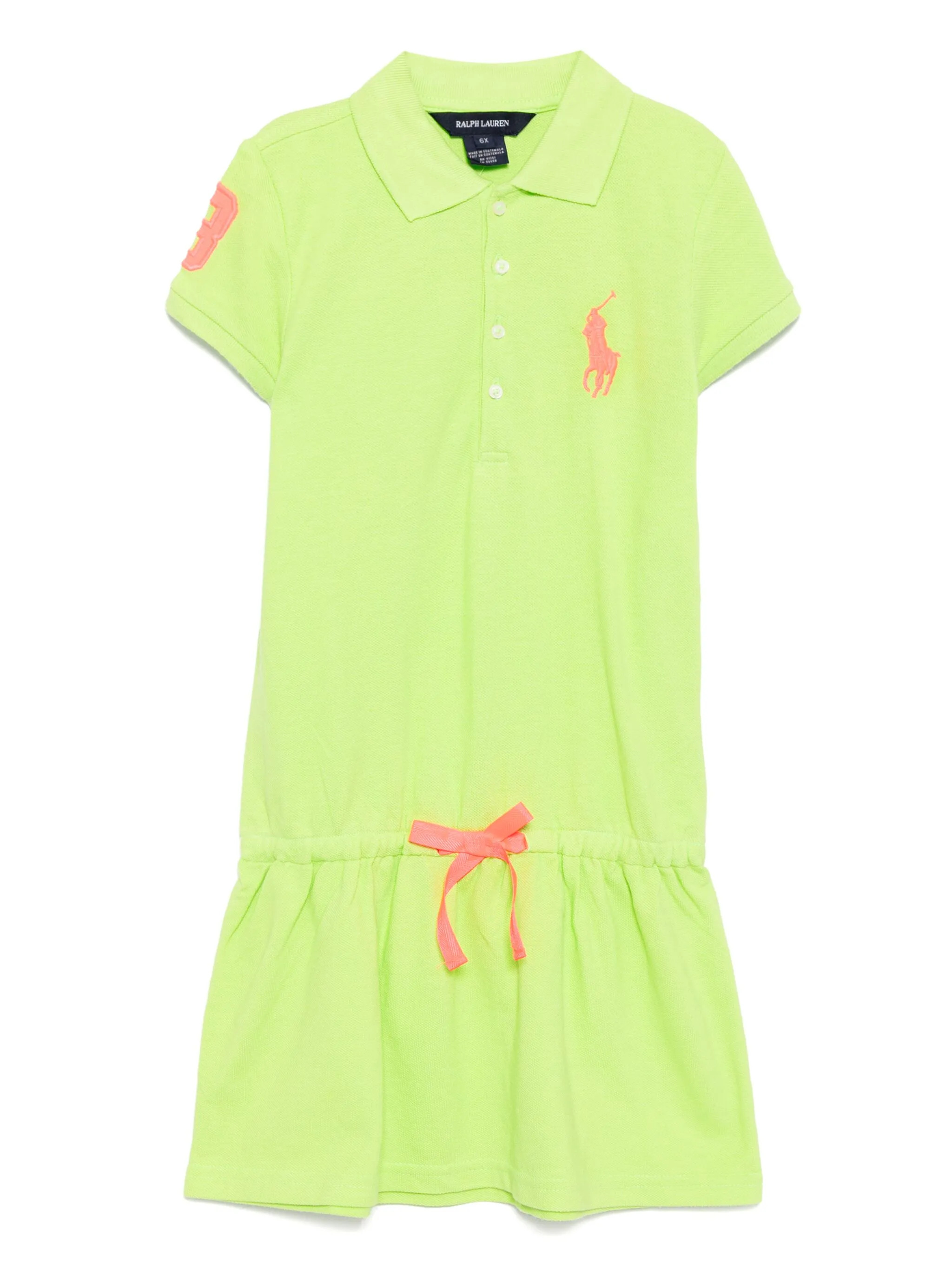 

Платье с воротником поло и вышитым логотипом Polo Ralph Lauren Kids, зеленый