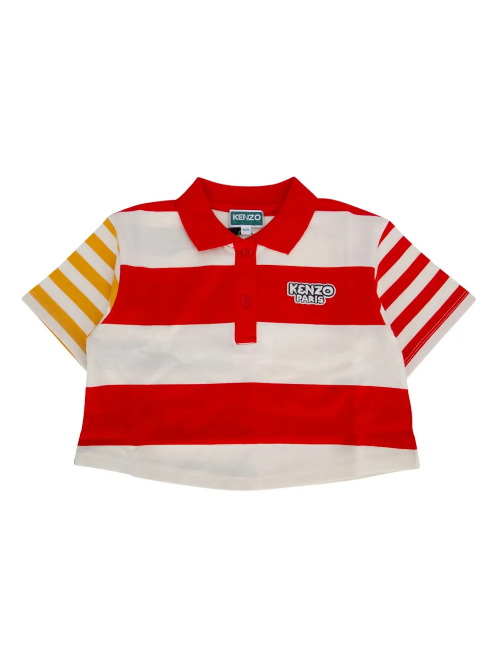 

Рубашка поло с вышитым логотипом Kenzo Kids, красный