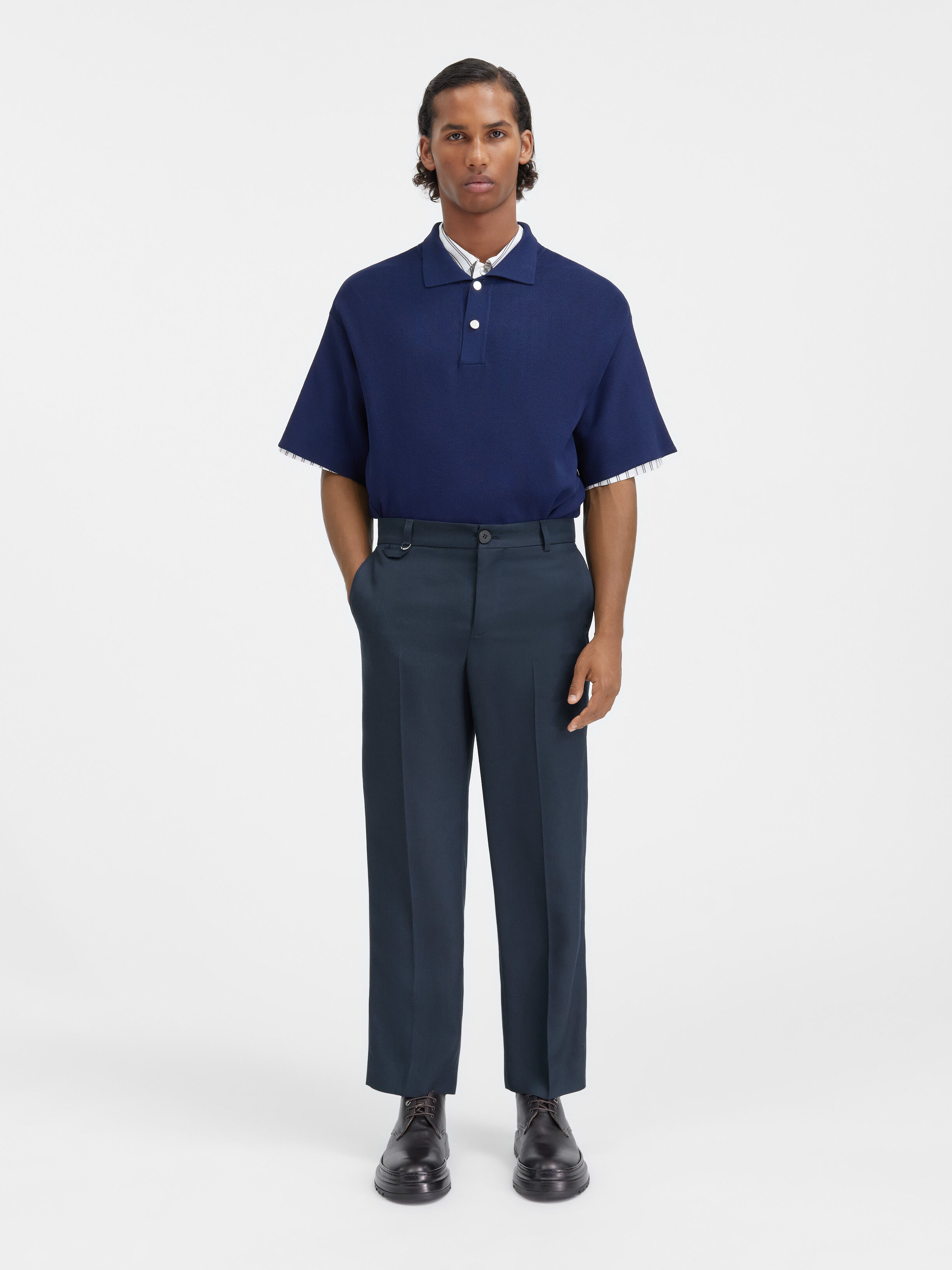 

Укороченные брюки по фигуре JACQUEMUS The Cabri pants, темно-синий