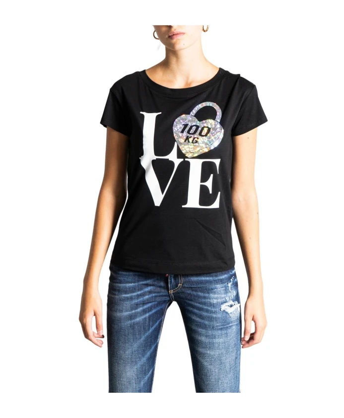 

Футболка с изображением замка любви Love Moschino, черный