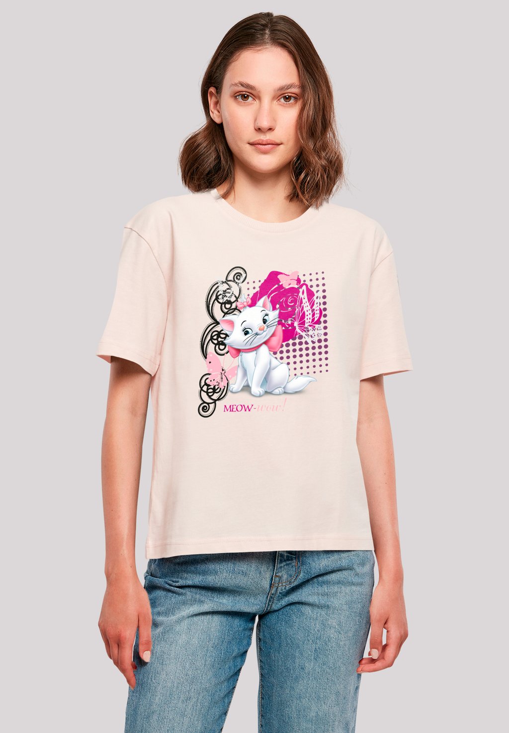 

Футболка с принтом DISNEY ARISTOCATS MARIE MEOW F4NT4STIC, розовый