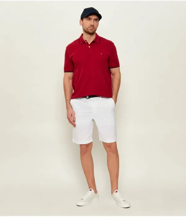 Полюс regular fit Tommy Hilfiger, бордовый — фото 2