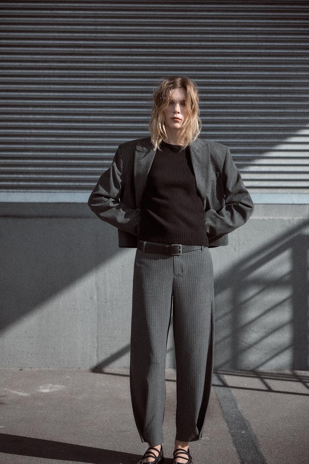 

Балетки без туфли ZARA, черный