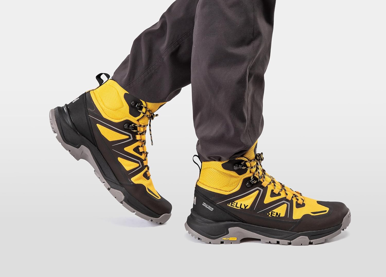 Мужские треккинговые ботинки Helly-Hansen Cascade Mid Helly Tech Waterproof Breathable Lightweight Helly Hansen, 344 Essential Yellow/Black — фото 4