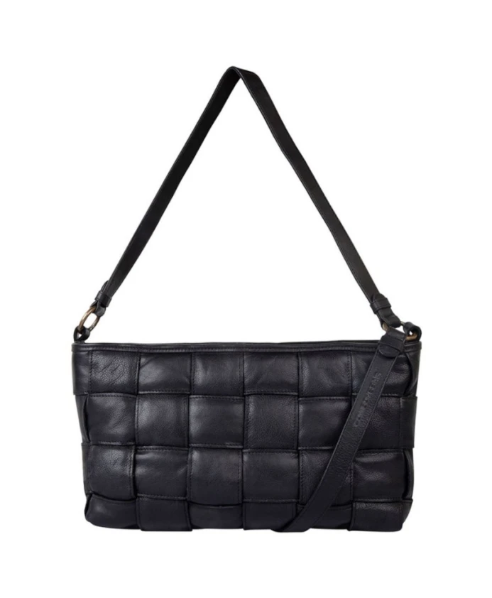 

Черная кожаная сумка через плечо Cowboysbag, черный