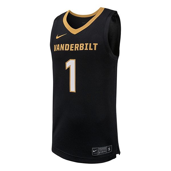 Мужская баскетбольная майка Vanderbilt Commodores #1 черная Nike — фото 3